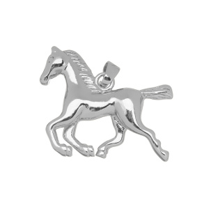 Подвеска "Лошадка", цв. родий, 1 шт. (#SV1701-Pendant-168R)