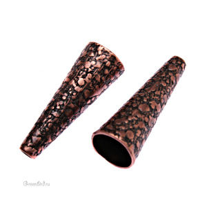 JBB Концевик-конус "Брызги" мал, ант. медь (J105-2319)