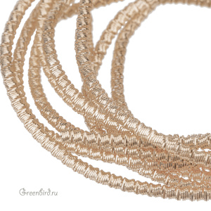 Канитель фигурная "Волна" 1.7 мм, бледное золото (KAN6142)