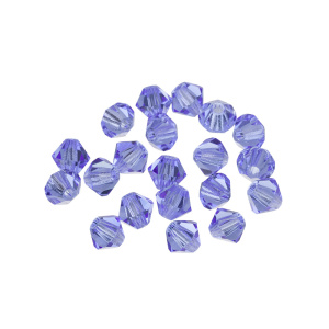 Бусины биконусы Preciosa 4mm – Sapphire, уп.20 шт. (#30050)