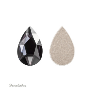 Swarovski 2303 Клеевые стразы Капля 14х9 мм, графит (#253), 1 шт.