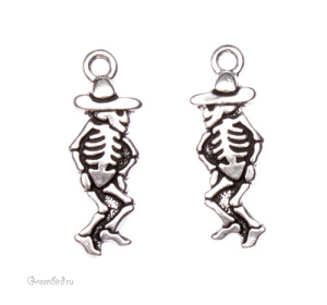 Подвеска "Танцующий сеньор", ант. серебро, 1 шт. (#TC-2316)
