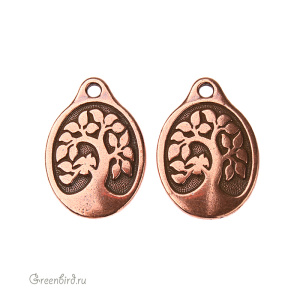 Подвеска "Птица на дереве" овал, ант. медь, 1 шт. (#TC-2411-18) Подвеска "Птица на дереве" овал, ант. медь, 1 шт. (#TC-2411-18)