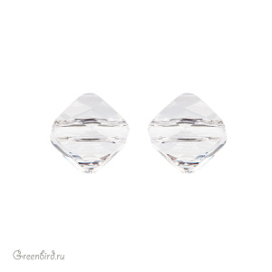 5054 Бусина Mini Rhombus Bead 6mm – Crystal (#001)