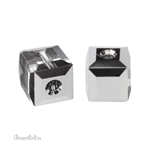 Swarovski 5601 Бусина Куб 6 мм, светлый хром (#001LTCH), 1 шт.