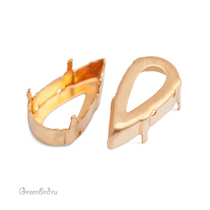 NEW 4322 Оправа для Teardrop 18х9 мм, томпак