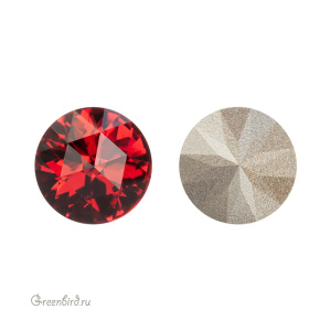 1401 Rose Cut Round Stone 10 мм – Scarlet (#276)