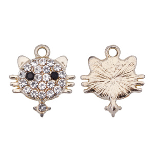 Подвеска "Hello Kitty", фианиты, античное золото, 1 шт. (#CN-PN-205) Подвеска "Hello Kitty", фианиты, античное золото, 1 шт. (#CN-PN-205)