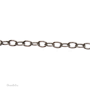 Цепочка 6х4мм, ант. серебро, 10 см (#TC-0425-12)