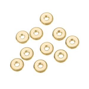Бусина-разделитель "Шайба" 6x2  мм, золото, уп.10 шт. (#CN-BM-012G)