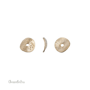 Бусина, матовое золото, 1 шт. (9K828), Корея