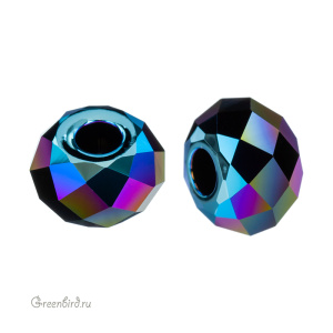5042 Бусина Briolette XL Hole Bead 8mm – Jet Shimmer 2X (#280SHIM2)