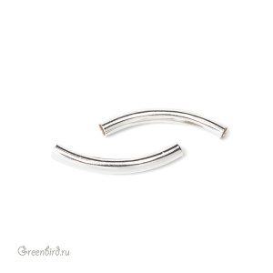 Металлическая трубочка 26 мм, серебро, 1 шт. (#TUB04SP)