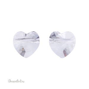 5742 Бусина Heart Bead 8mm – Crystal (#001)