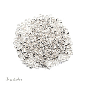 Металлический бисер 11/0, серебрист. (E002-S)