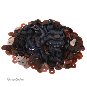 Пайетки LM Paris 4мм плоские Nacrolaque Dark Brown 61 (#LM66)