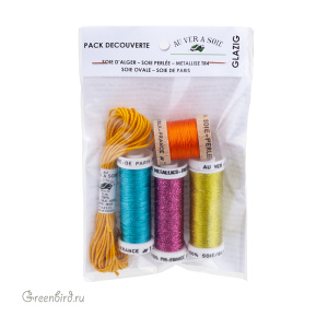 Набор ниток AVAS с объемными нитями, Glazig