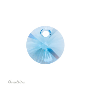 Swarovski 6428 подвеска Мини Диск 8 мм, аквамарин (#202), 1 шт.