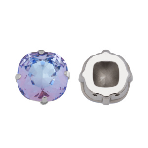 Кристалл в оправе 4470C 14 мм Crystalbird - Vitrail Light (#001VL), родий, 1 шт. (#CBCS-0058)