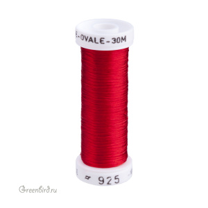 Шелковая нить AVAS Soie Ovale, алый, 30 м (#925)
