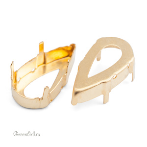 NEW 4322 Оправа для Teardrop 22х11 мм, томпак