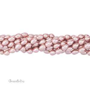 Жемчуг "Майорка" капля 14 x 10 мм, сиреневый, нить (#Maj-112)