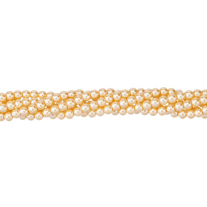 Жемчуг Crystalbird, круглый, 4 мм, Gold, нить (#27)