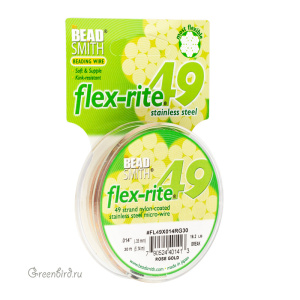 Тросик Flex-Rite 49 – 0,35 мм, розовое золото #FL49X(014RG)30