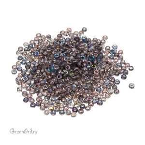 Бисер чешский PRECIOSA Czech круглый 8/0, Graphite Rainbow (#00030/98587), 10 г