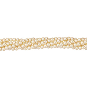 Жемчуг Crystalbird, круглый, 4 мм, Light Gold, нить (#33)