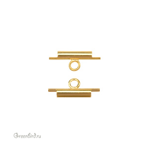 MIYUKI, слайдер-концевик для полотна, 10 мм, золото, 1 шт. (#RVT10GP)