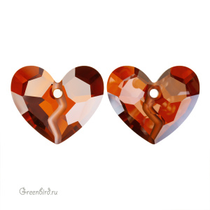 6263 подвеска Forever 1 Heart 36mm – Red Magma (#001REDM)