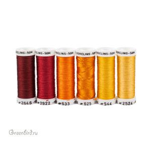 Набор шелковых нитей AVAS Soie Gobelins 6 Nuances — Sunset