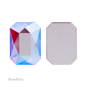 2602 Кристалл холодной фиксации Emerald Cut 14x10 мм – Scarlet Shimmer (#276SHIM)