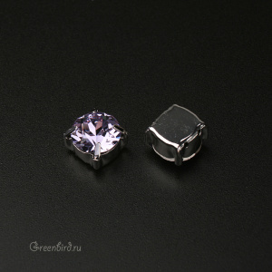 1088 Chaton SS39 в оправе, родий – Violet (#371)