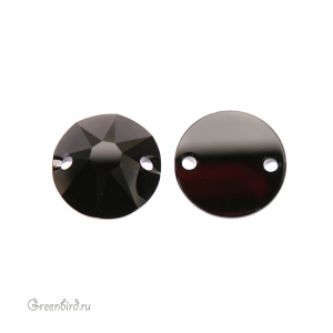 Swarovski пришивные 3288 Шатон 12 мм, черный (#280), 1 шт.