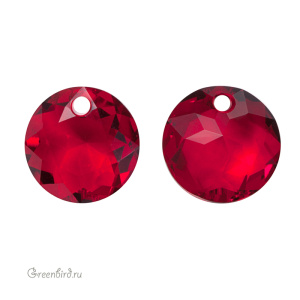 Swarovski 6430 подвеска круглая 10 мм, сиам (#208), 1 шт.