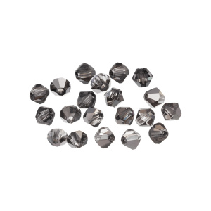 Crystalbird 5301 Биконусы 4 мм, серебристый металлик (#001MS), уп. 20 шт.