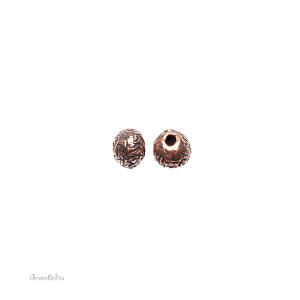 "Вальс цветов", бусина, ант. бронза, 1 шт (#0814)