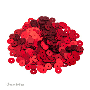 Пайетки 5мм плоские Rosso (#466W)