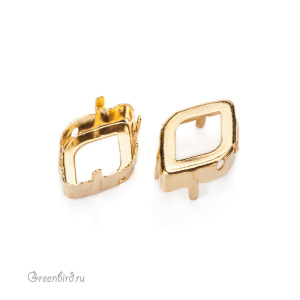 4230 Оправа для Lemon Fancy Stone 14х9 мм, золото