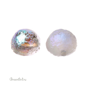 Dome Beads 12x7mm, Crystal/Etched Silver Rainbow Full, 1 шт. (#00030/98580)