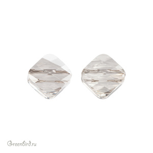 Swarovski 5054 Бусина Мини Ромб 6 мм, серебристая дымка (#001SSHA), 1 шт.