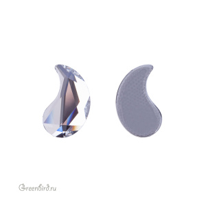 2365 Кристалл с плоским основанием горячей фиксации Paisley Y 10х6 мм – Crystal (#001), 1шт.