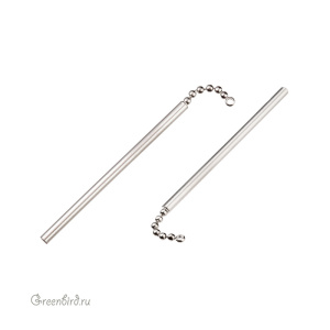 Подвеска на цепочке с шариками, матовый родий, 1 шт. (9M994), Корея