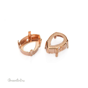 4320 Оправа для Pear Fancy Stone 10х7 мм, томпак