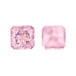 Crystalbird Фианит квадратный 12 мм, светло-розовый, 1 шт. (#CBFN-SQ12-05)