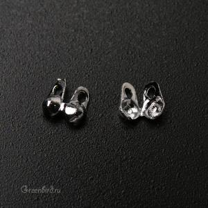 Наконечник-каллот, родий, 1 шт (9B079), Корея