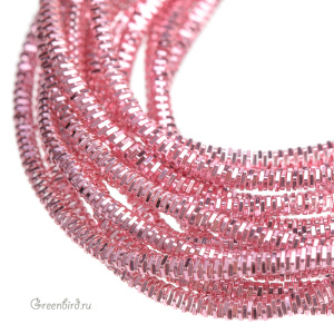 Канитель трунцал 1.6 мм, розовый металлик (KAN625)