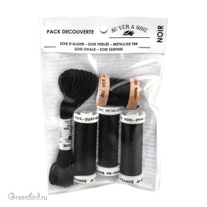 Набор ниток AVAS с тонкой нитью, Noir